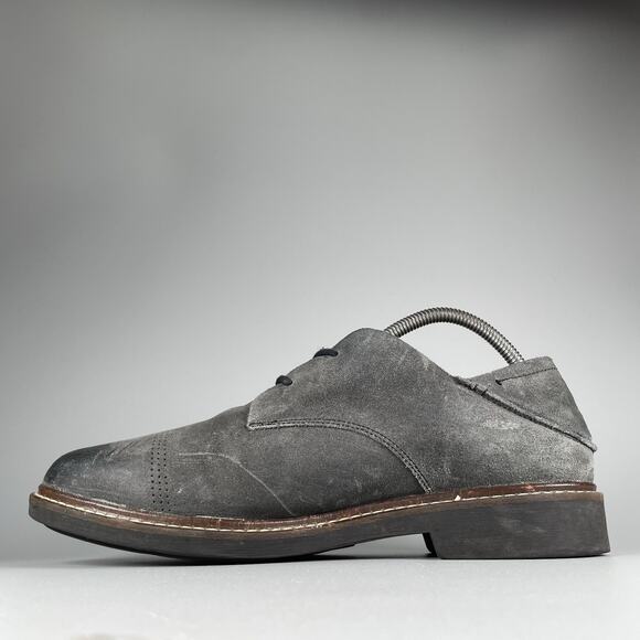 Olukai Walino Men’s Size 11 Gray Leather Lace Up Casual Oxford Dress Shoes EUC main image 5